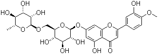 Diosmin, 3',5,7-Trihydroxy-4'-methoxyflavone 7-rutinoside CAS #: 520-27-4