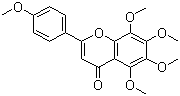 Tangeretin, 5,6,7,8-Tetramethoxy-2-(4-methoxyphenyl)-4-benzopyrone CAS #: 481-53-8